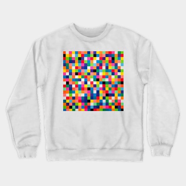 400 Colorful Squares Crewneck Sweatshirt by Ideacircus